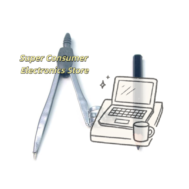 Math Geometry Set With Compass - ชุดวงเวียนโลหะพร้อมตัวล็อค ป้องกันการลื่นไถล เครื่องมือวาดเขียนที่แม่นยำ รองรับปากกาขนาด 0.39 นิ้ว