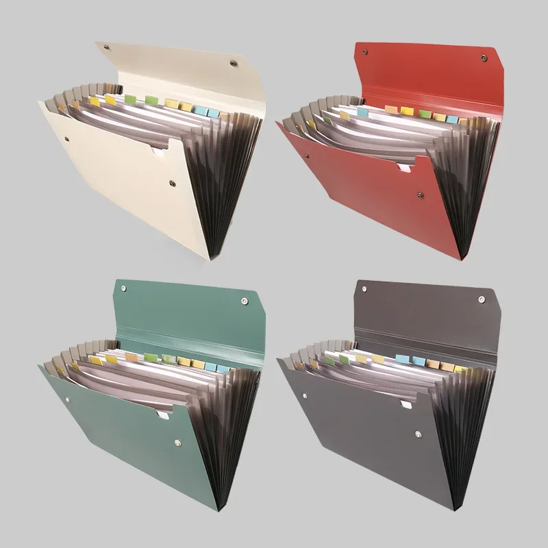 Expandable Accordion File Folder 13 Pockets - แฟ้มจัดระเบียบเอกสารแบบขยายได้ ขนาด A4 มีช่องใส่เอกสาร 13 ช่อง