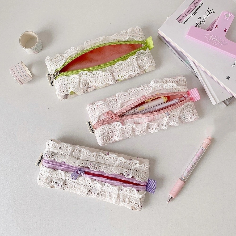 กระเป๋าเครื่องเขียนลายโบว์หวาน - Aesthetic Large Pencil Case Pouch บทวิจารณ์และราคา