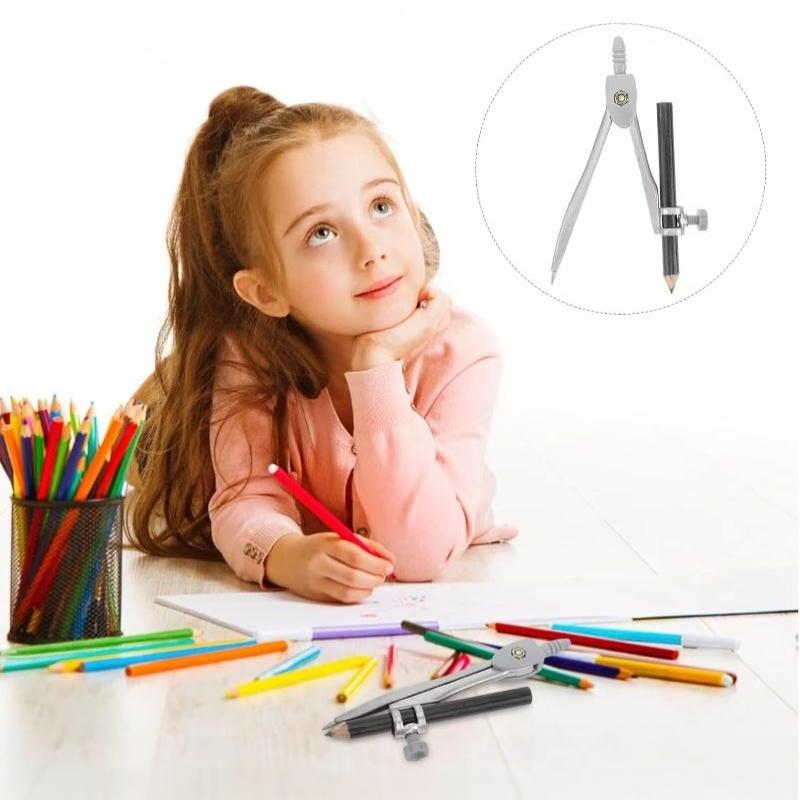 ชุดวงเวียนโลหะพร้อมตัวล็อค ป้อ - Math Geometry Set With Compass บทวิจารณ์และราคา