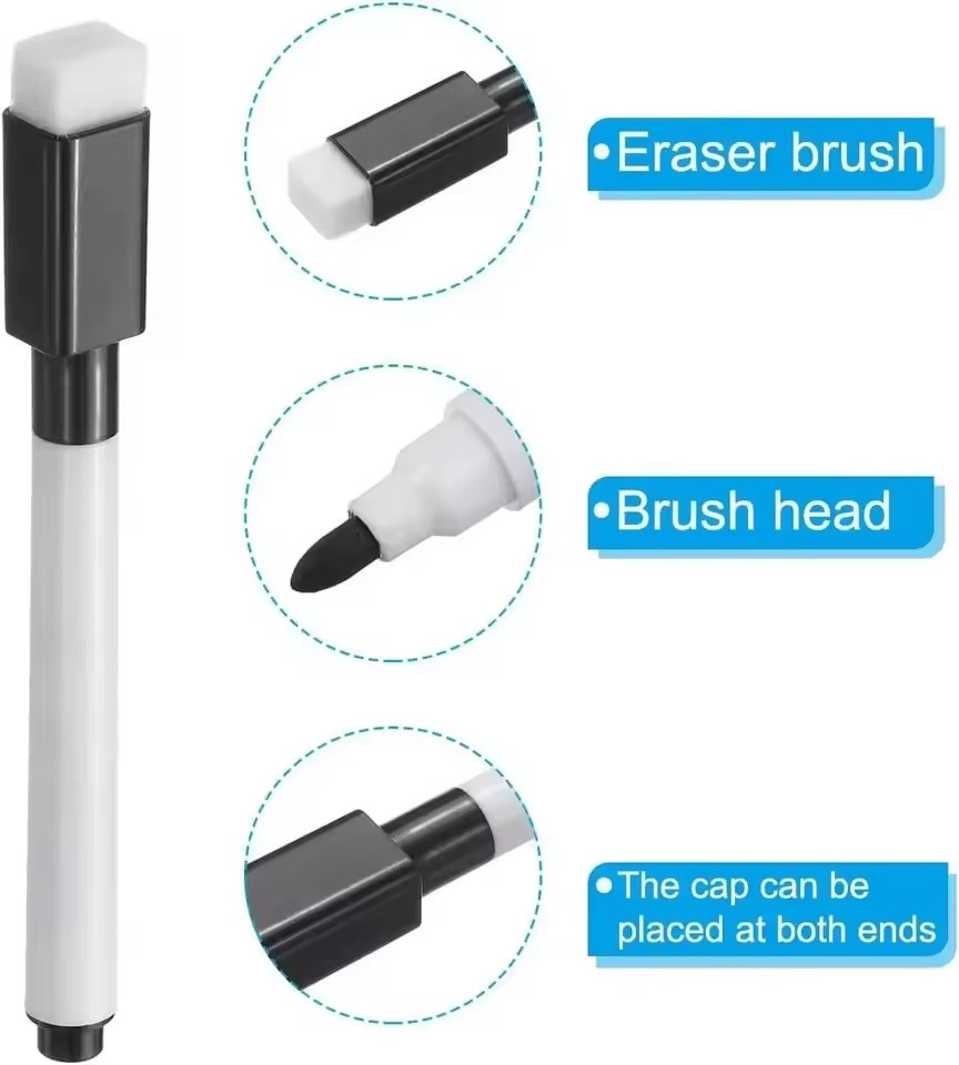 ปากกาไวท์บอร์ดแบบลบได้สีดำ หัว - School Supplies บทวิจารณ์และราคา
