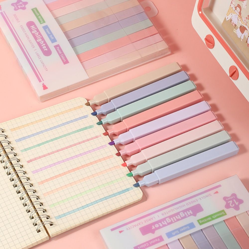 Double Headed Highlighter ปากก - Pastel Highlighter Set Double Ended บทวิจารณ์และราคา