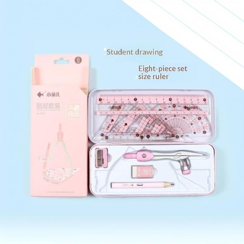 ชุดอุปกรณ์เครื่องเขียนสำหรับวา - Math Geometry Set With Compass บทวิจารณ์และราคา