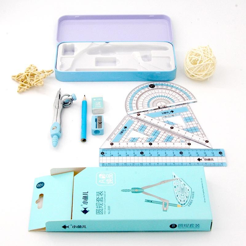 ชุดอุปกรณ์เครื่องเขียนสำหรับวา - Math Geometry Set With Compass บทวิจารณ์และราคา
