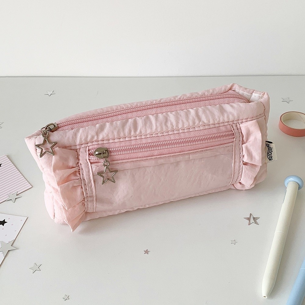 กระเป๋าใส่เครื่องเขียนแบบมีระบ - Aesthetic Large Pencil Case Pouch บทวิจารณ์และราคา
